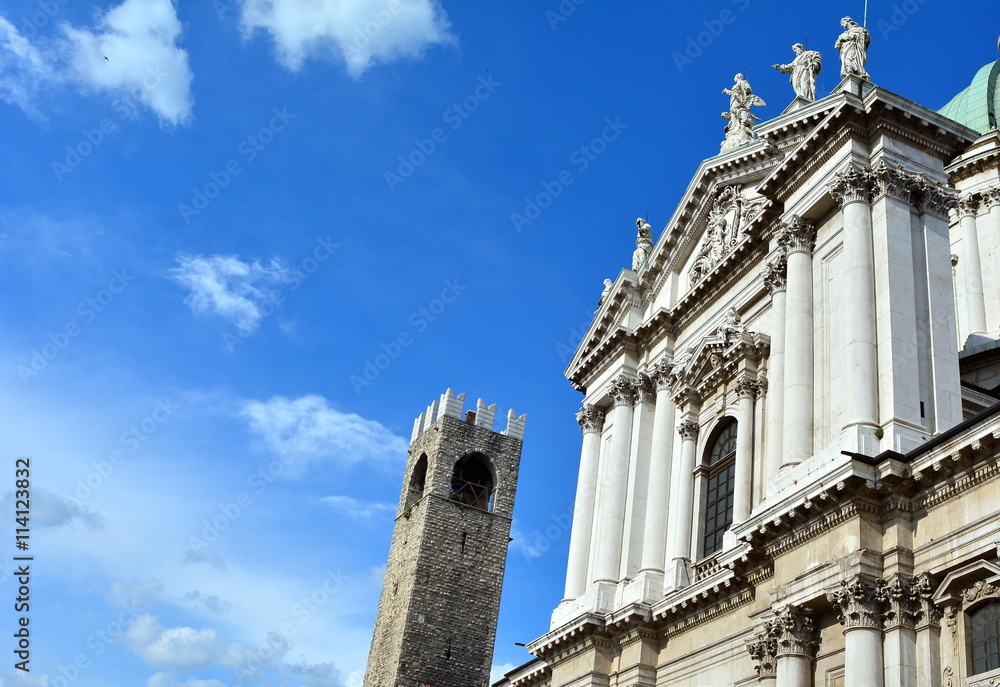 The famous cathedral in Brescia, Italy.