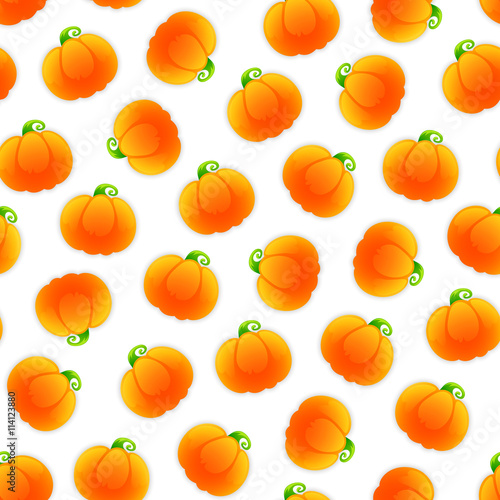 Seamless Pattern with Pumpkins