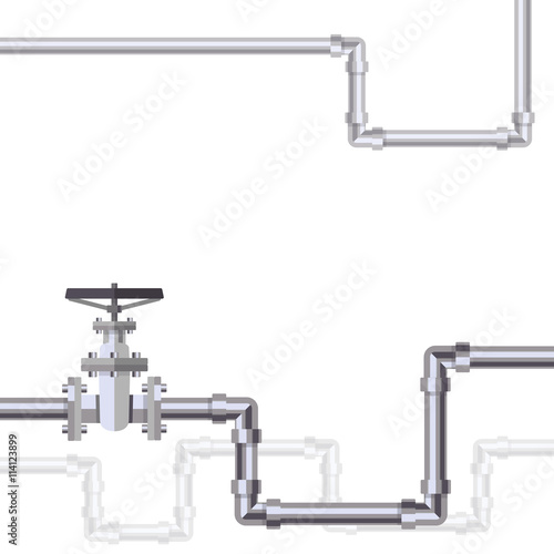Abstract background with flat designed pipeline