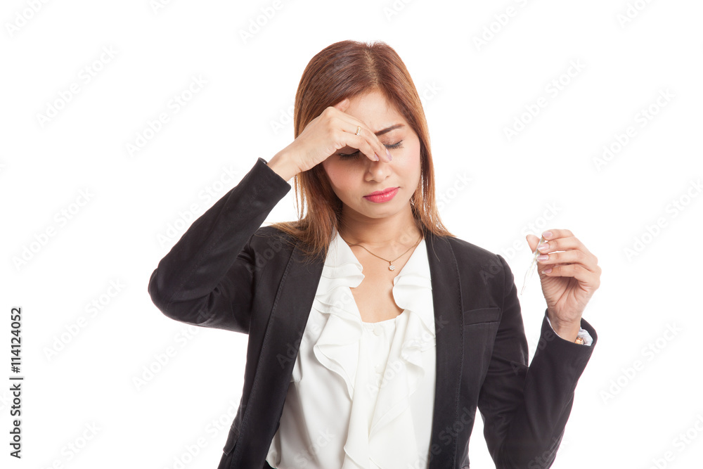 Young Asian woman got sick and flu Young Asian woman got sick and flu