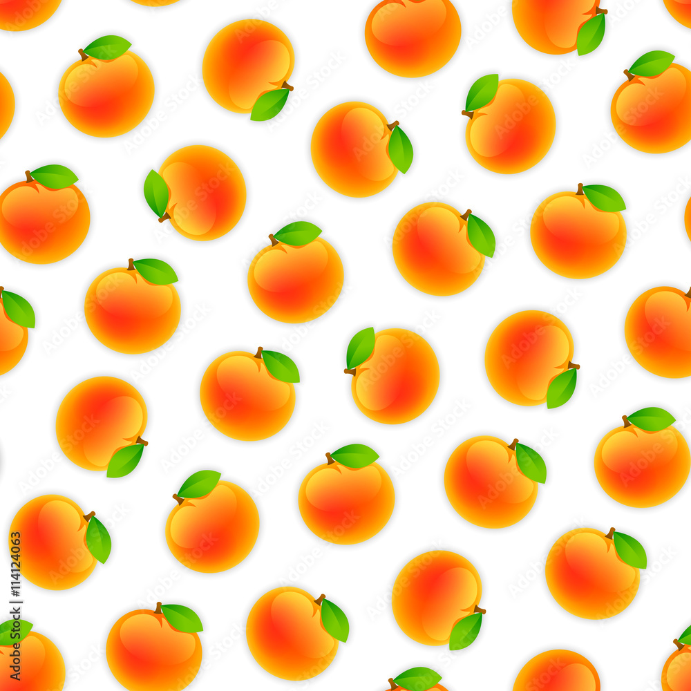 Seamless Pattern with Peach Seamless Pattern with Peach