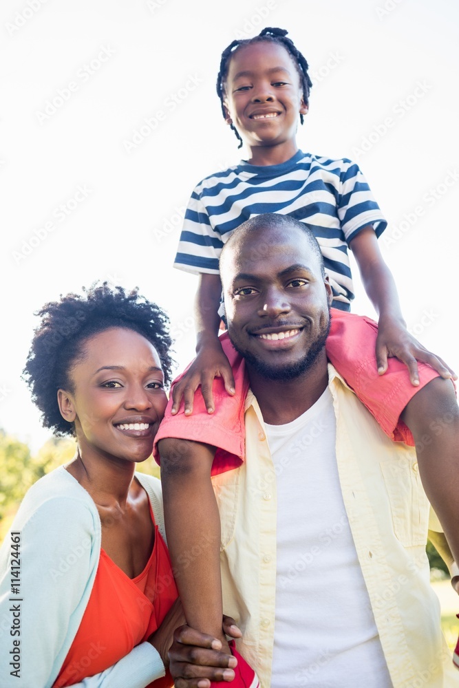Obraz premium Happy family posing together