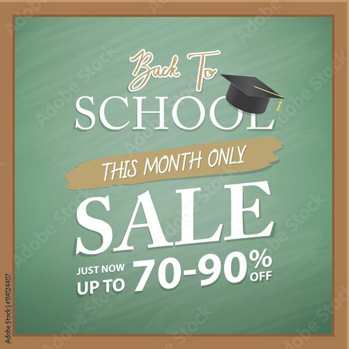 Back To School Sale heading design promotion price tag for banne