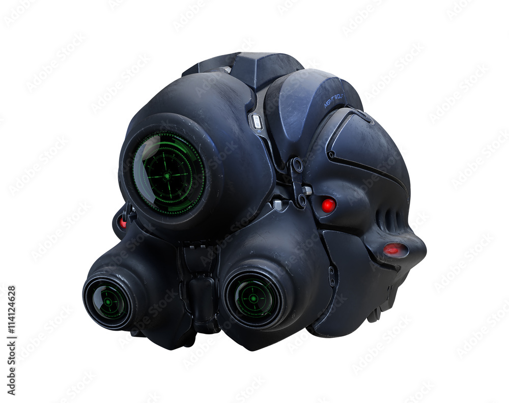 3D rendering science fiction helmet 3D rendering science fiction helmet