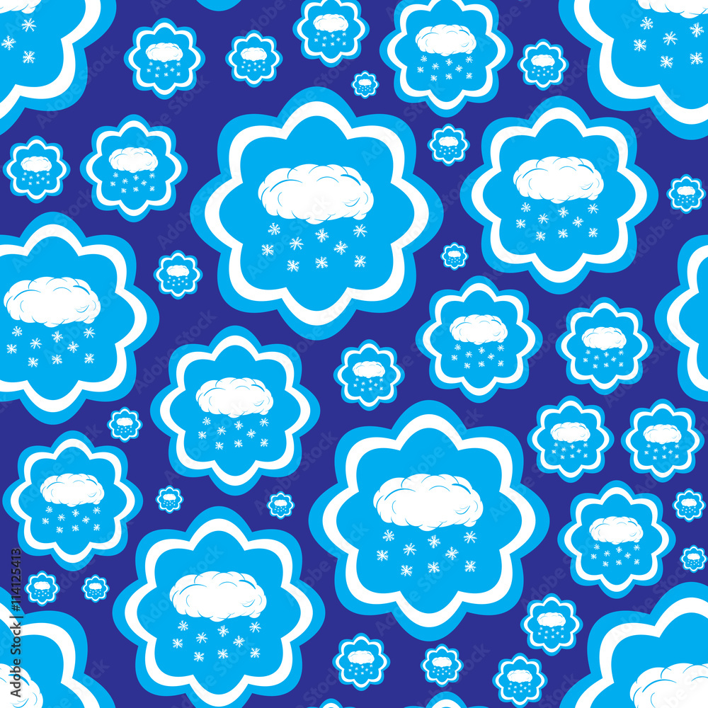 Seamless icons of clouds Seamless icons of clouds