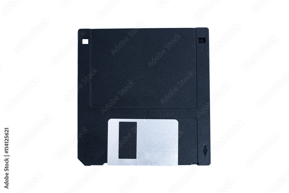 The old technology of storage - Black Floppy Disk. isolated on white background for your text and design
The old technology of storage - Black Floppy Disk. isolated on white background for your text and design
