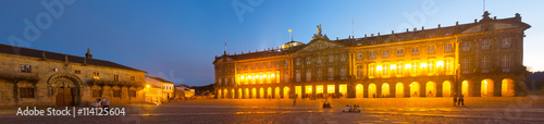 The Rajoy Palace (Palacio de Rajoy)  in evening photo