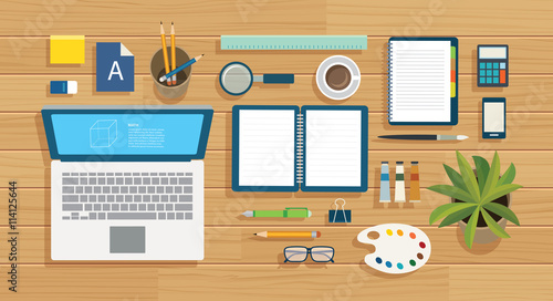 Education and learning banner flat design template. 