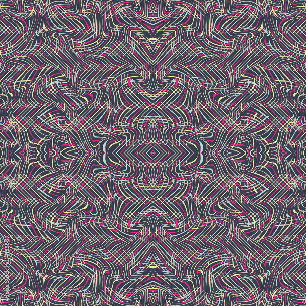 Fototapeta premium Ethnic boho seamless pattern. Print. Repeating background. Cloth design, wallpaper.
