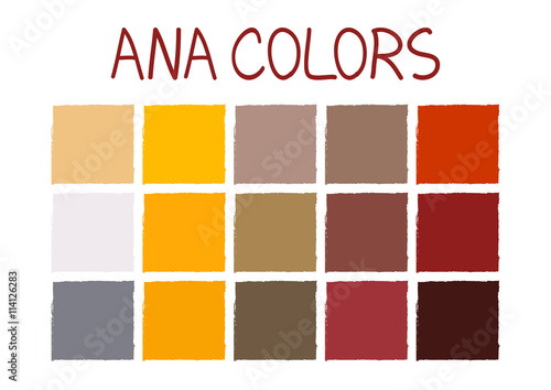 ANA. Army Navy Air Force Marines Color Tone without Name Vector Illustration No.3