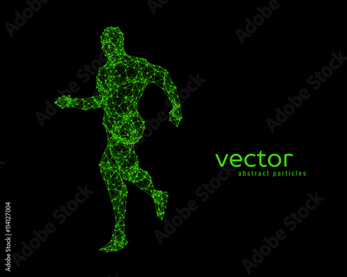 Vector illustration of running man.