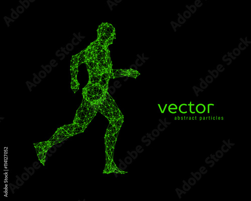 Vector illustration of running man.