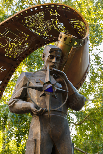 Monument to Russian rescuers on the street Molodogvardeyskaya Samara photo