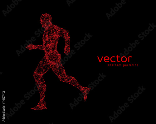 Vector illustration of running man.