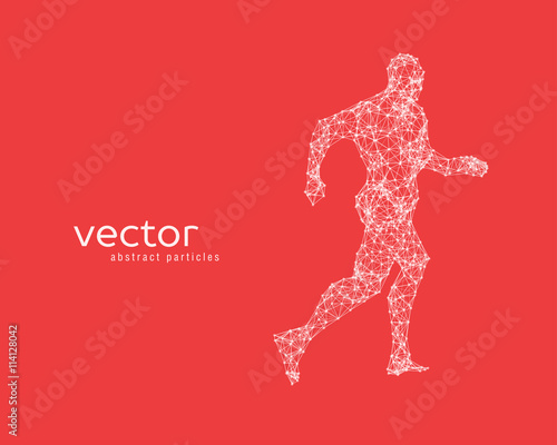 Vector illustration of running man.
