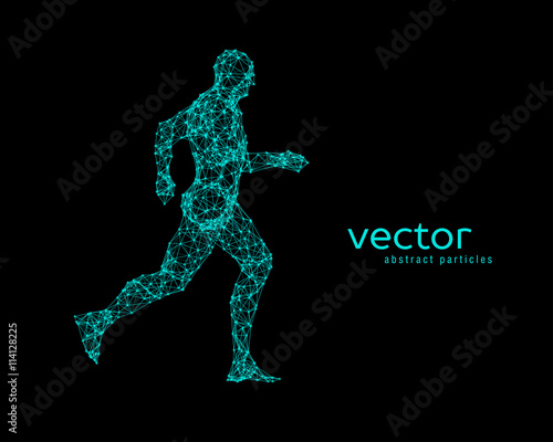 Vector illustration of running man.