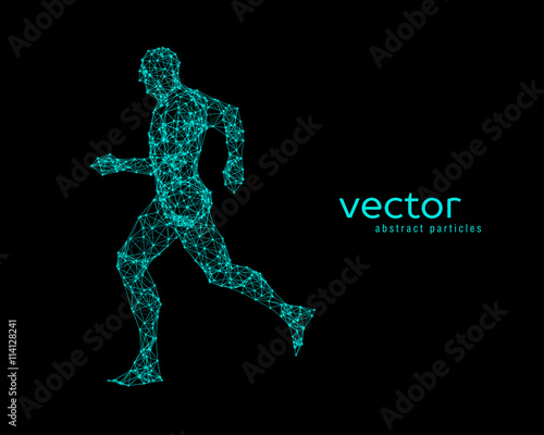 Vector illustration of running man.