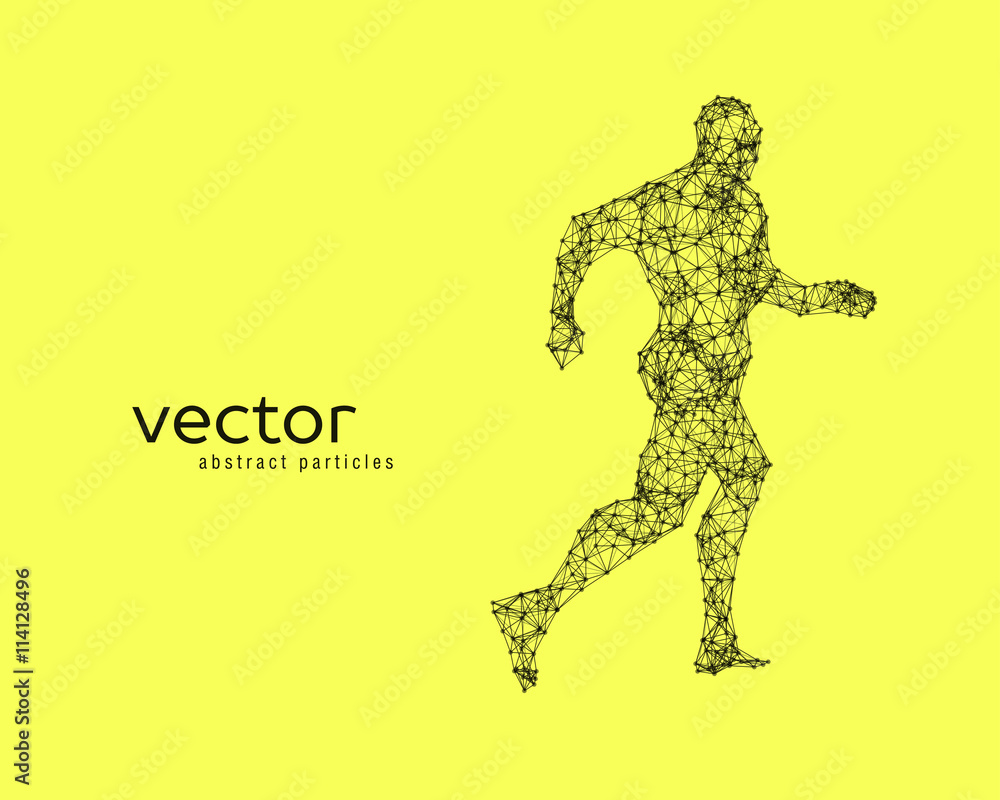 Vector illustration of running man. Vector illustration of running man.