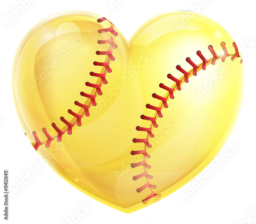 Heart Shaped Softball