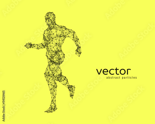 Vector illustration of running man.