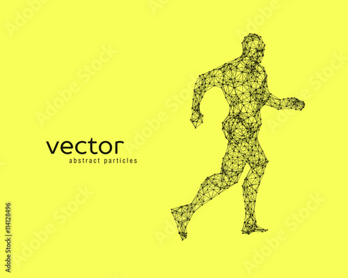 Vector illustration of running man.