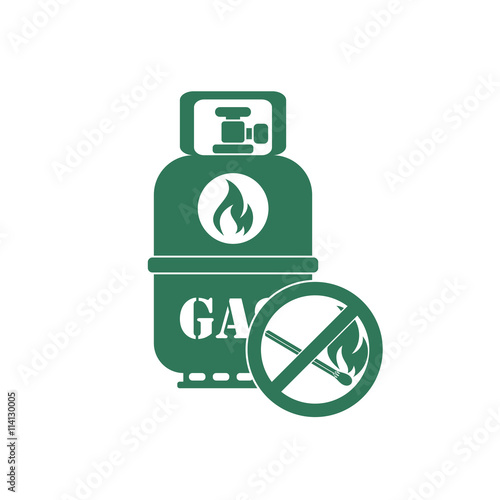Camping gas bottle icon. Flat icon isolated. Vector illustration