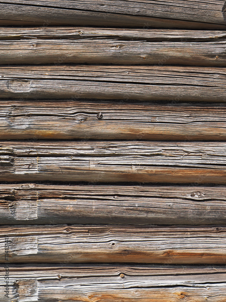 Old log cabin wood wall. background Old log cabin wood wall. background