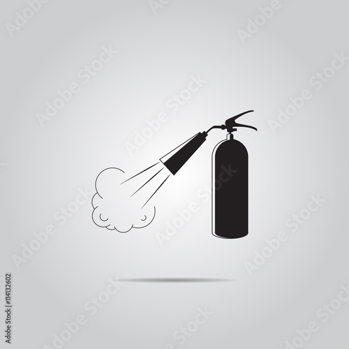 Fire extinguisher sign icon