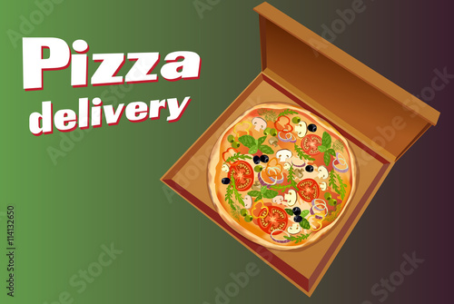 Pizza italian background