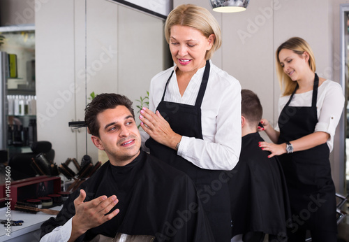 Hairdresser at the workplace