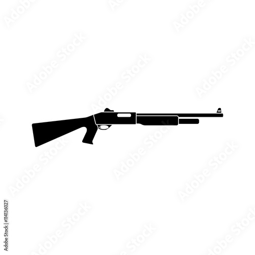 Shotgun black simple icon. vector illustration. Flat style for web and mobile.