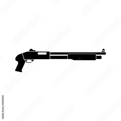 Shotgun black simple icon. vector illustration. Flat style for web and mobile.