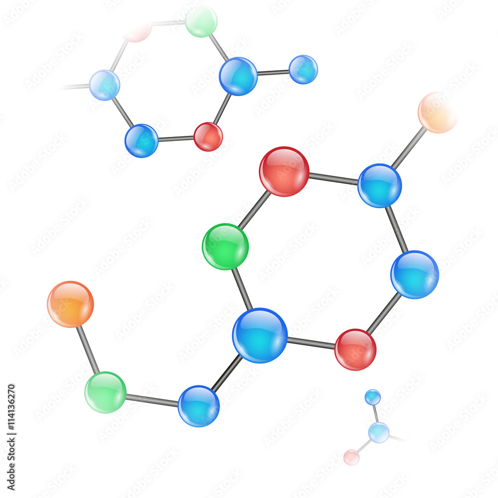 Abstract background with molecules Abstract background with molecules