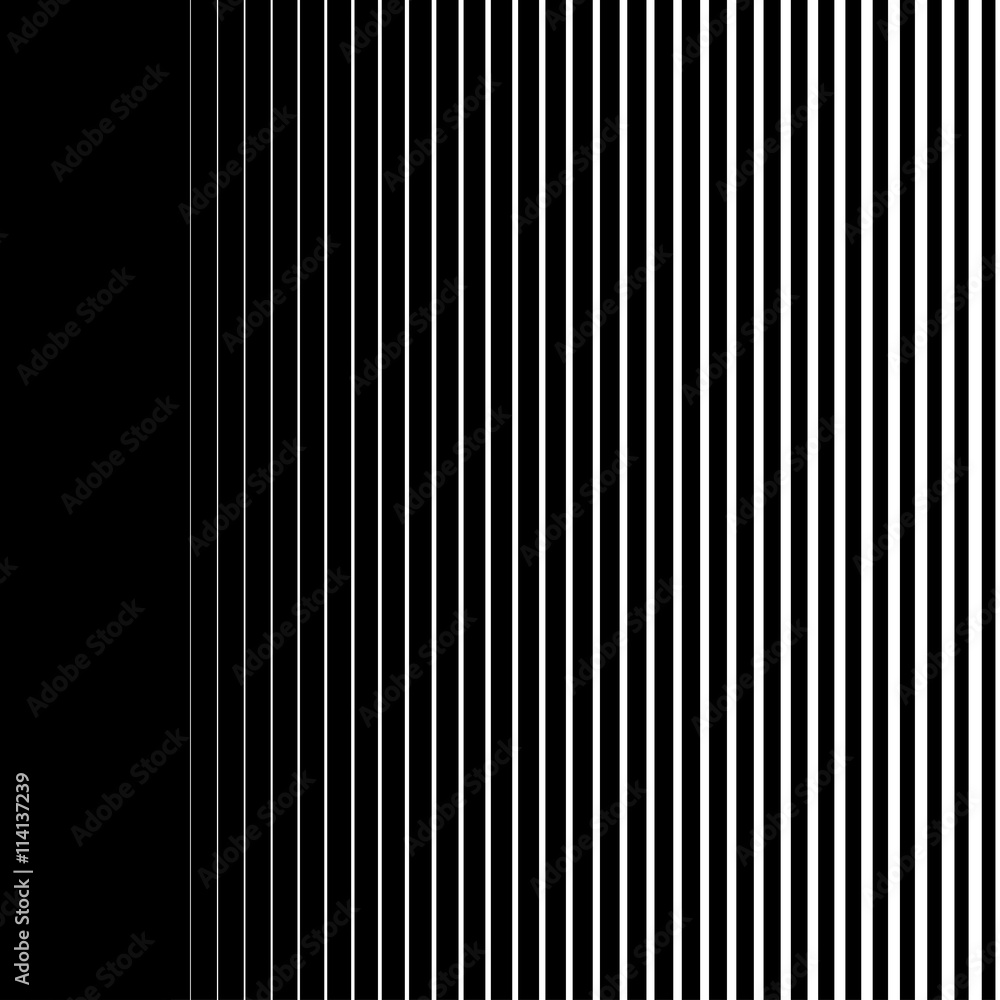 Gradient lines seamless background vector pattern, vertical black