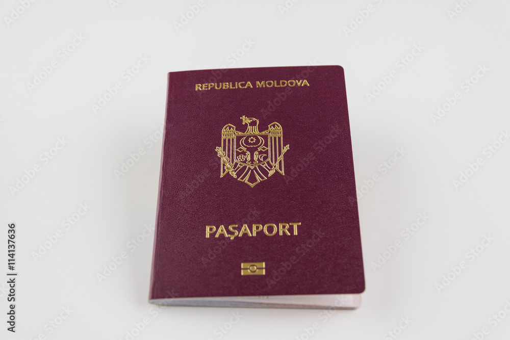 Moldovan foreign passport closeup