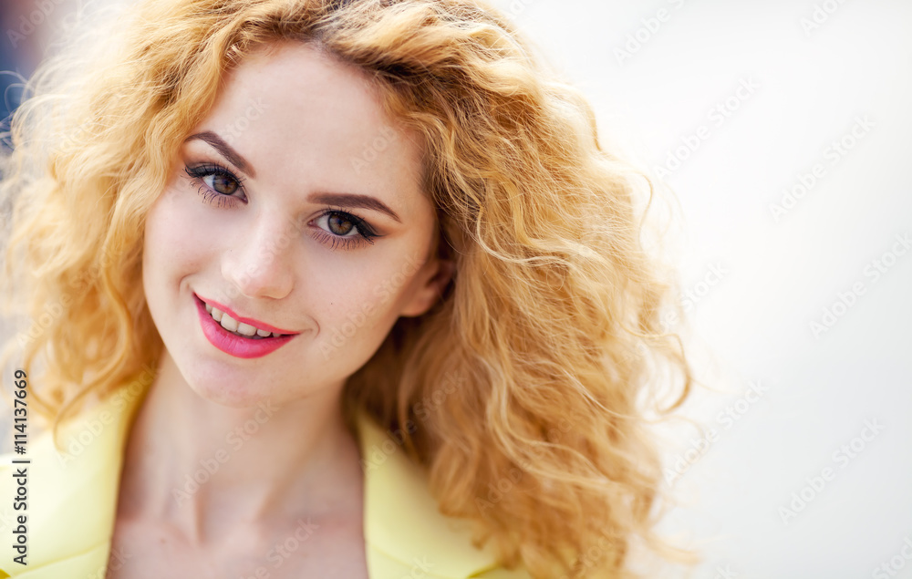 young sexy girl hipster beautiful blonde with red lips laughing young sexy girl hipster beautiful blonde with red lips laughing