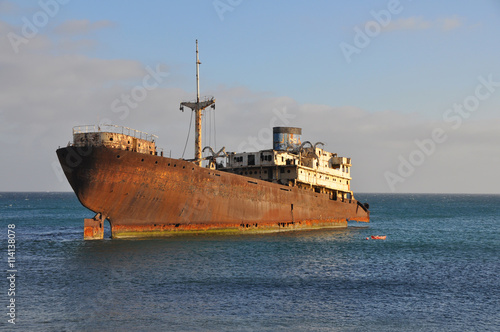 Schiffswrack vor der Küste von Lanzarote, Spanien © Alexander Reitter