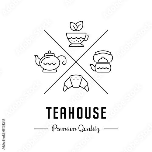Vector Logo Teahouse and Tea Shop