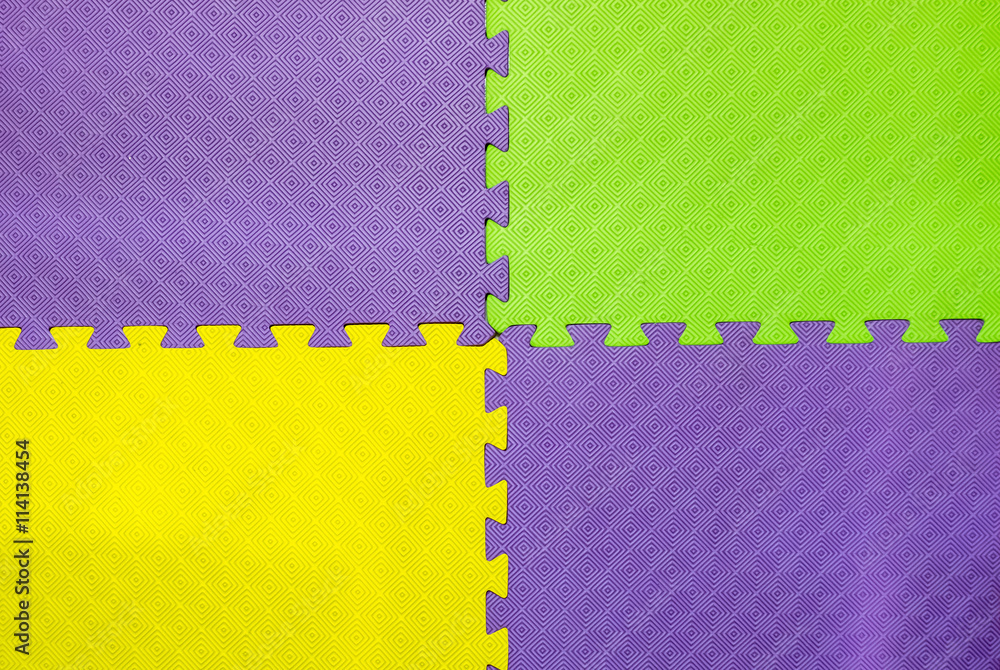 Colorful mat texture background. Can be used for sport such as yoga, judo or a playground for