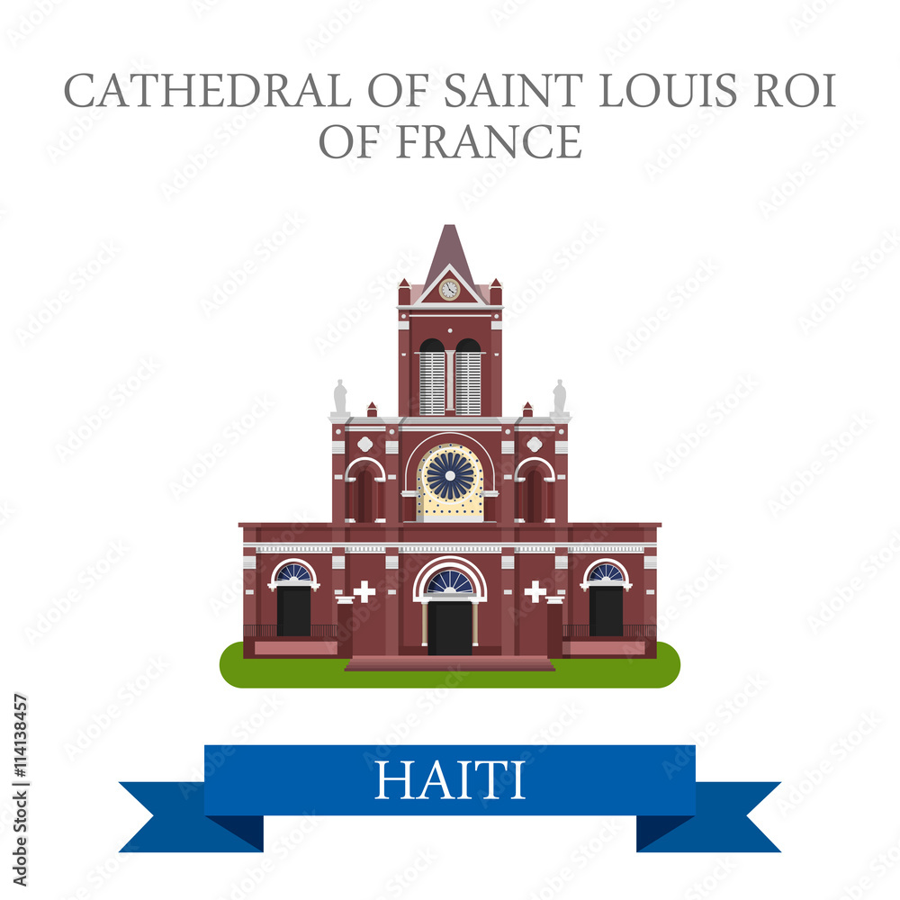 Cathedral of Saint Louis Roi of France in Haiti illustration