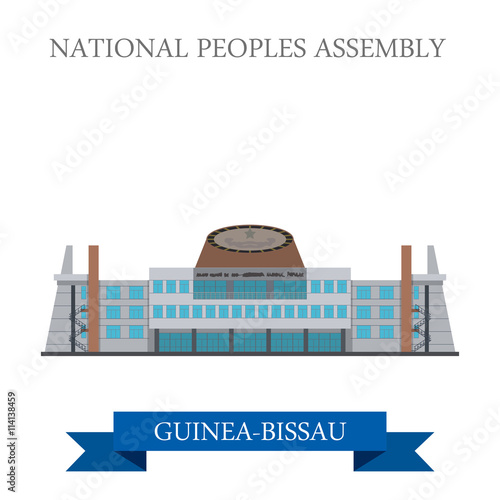 National People's Assembly in Guinea-Bissau vector illustration