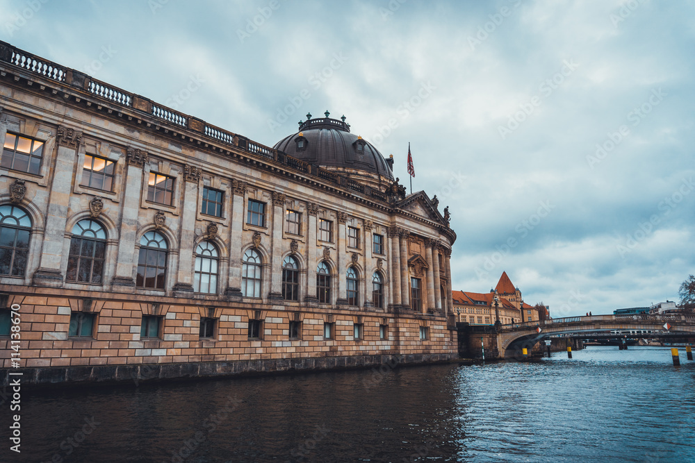 Bode Museum on Museum Island on Overcast Day