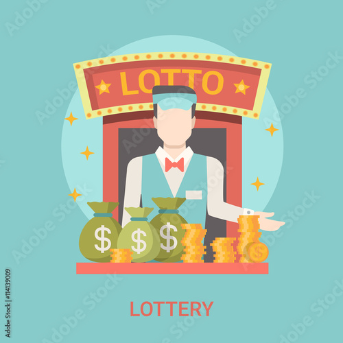 Lucky life concept vector illustration set Fortune Lottery web.