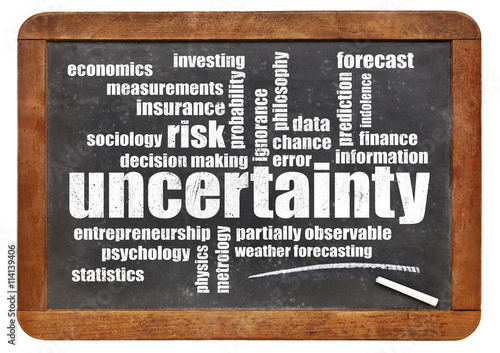 uncertainty and risk word cloud photo