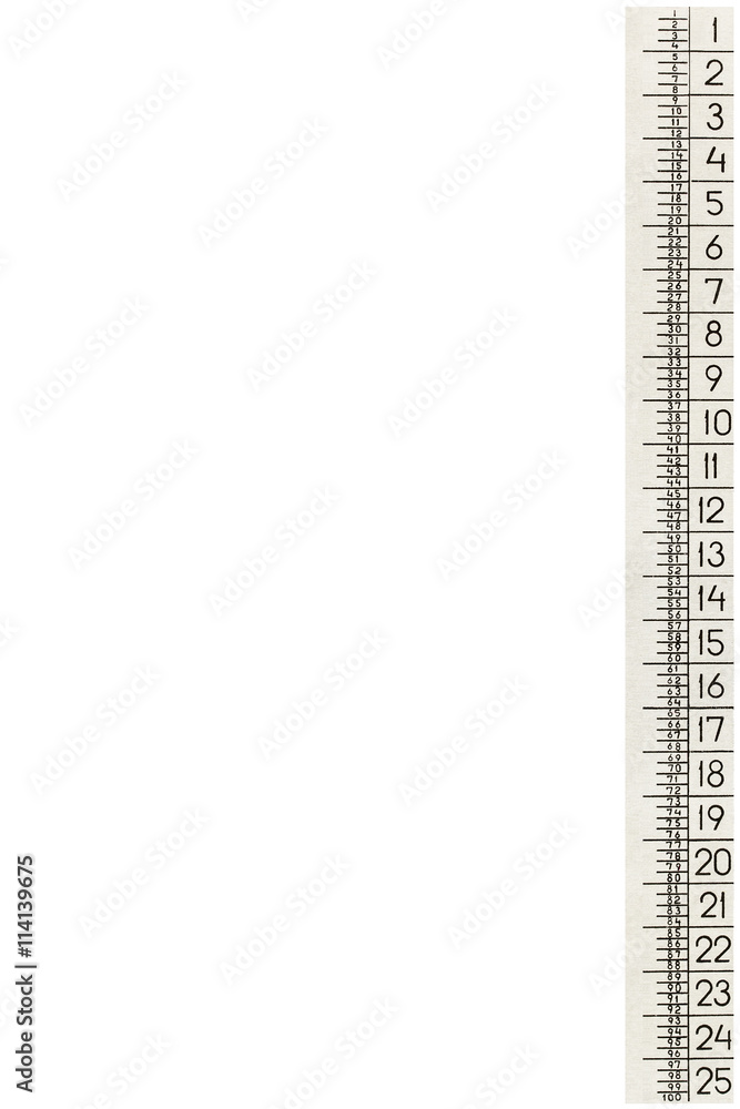 Metal ruler for zooming, isolated on white background Metal ruler for zooming, isolated on white background
