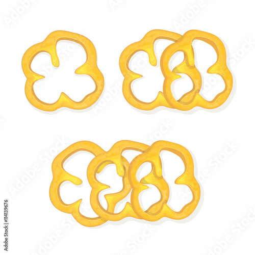 Set of yellow peppers