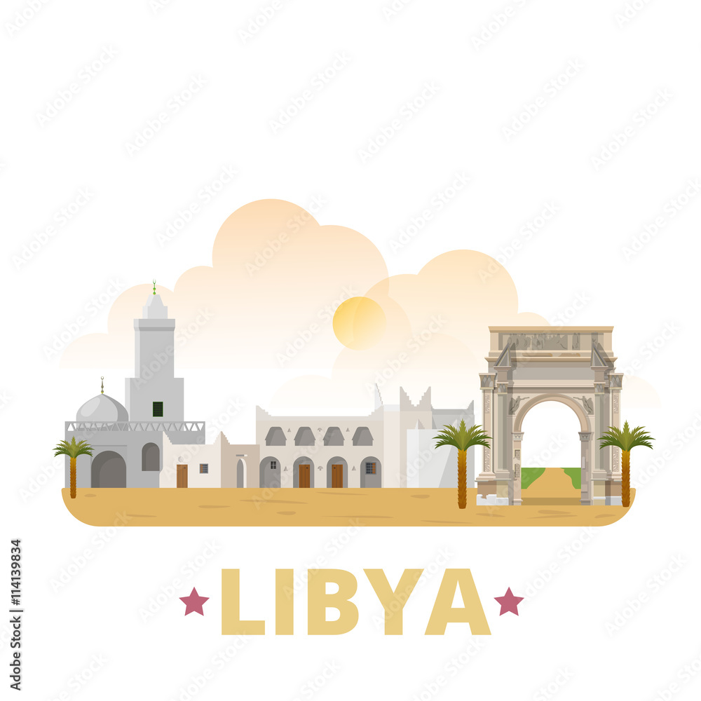 Libya country design template Flat cartoon style web vector Libya country design template Flat cartoon style web vector