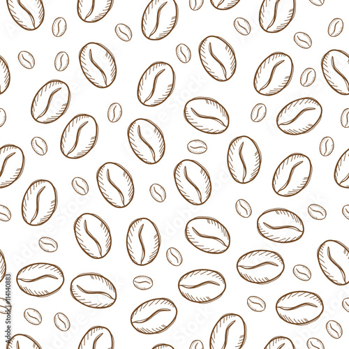Coffee sketch hand drawing pattern vector illustration