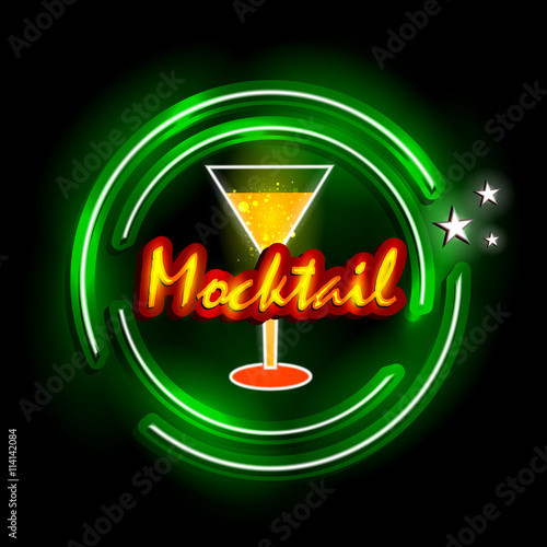 Neon Light signboard for Mocktail shop