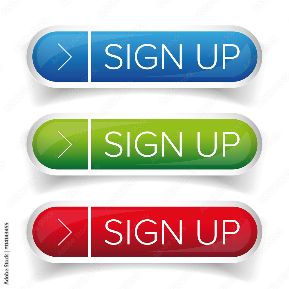 Sign Up button set Sign Up button set
